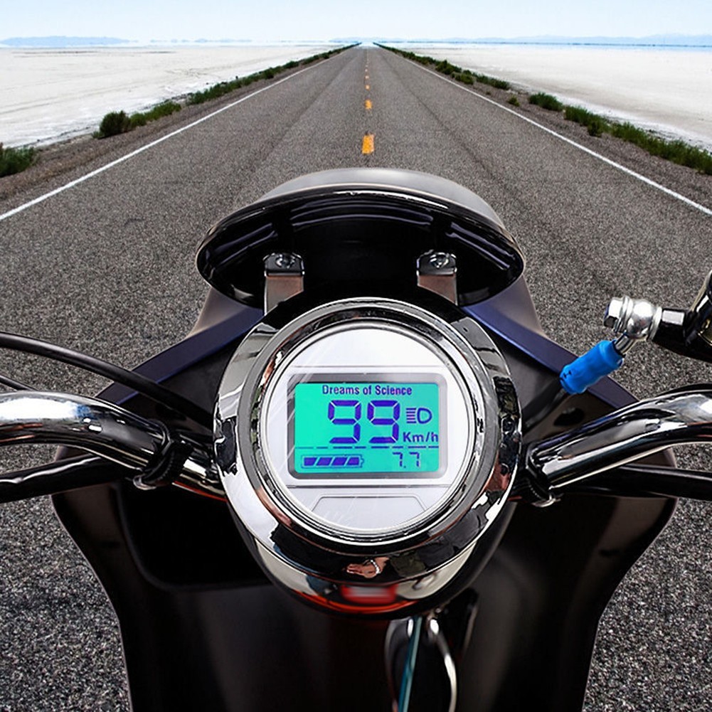 LCD Display Speedometer Screen For Ebike Electric Bike Scooter 48V 72V