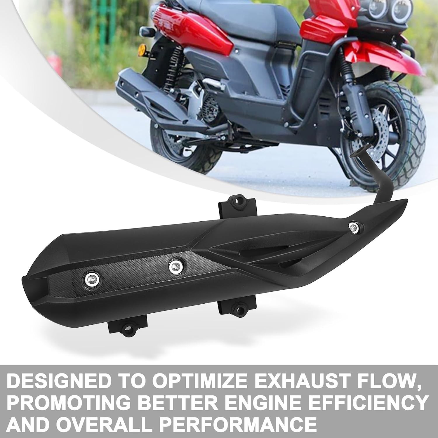 Heavy Iron Motorcycle Exhaust Muffler, Direct Replacement for Chinese GY6 Sco…