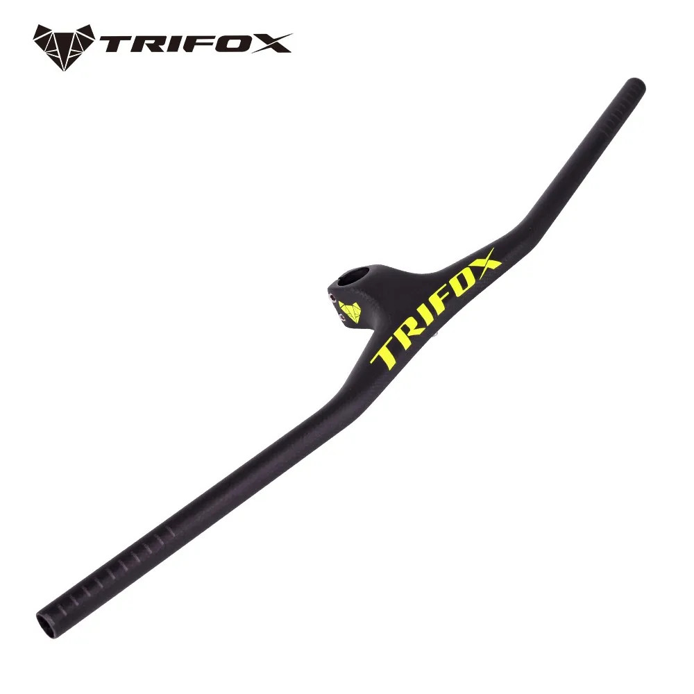 Angle-17° MTB Bicycle One-shaped Integrated Handlebar Stem 3K Matte 600-800mm