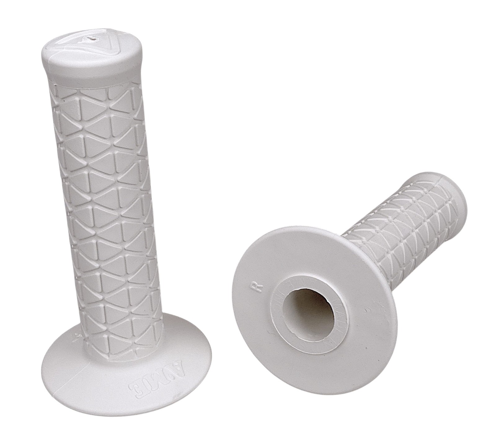 AME reissue BUBBLE FONT old school BMX bicycle grips – TRI – WHITE