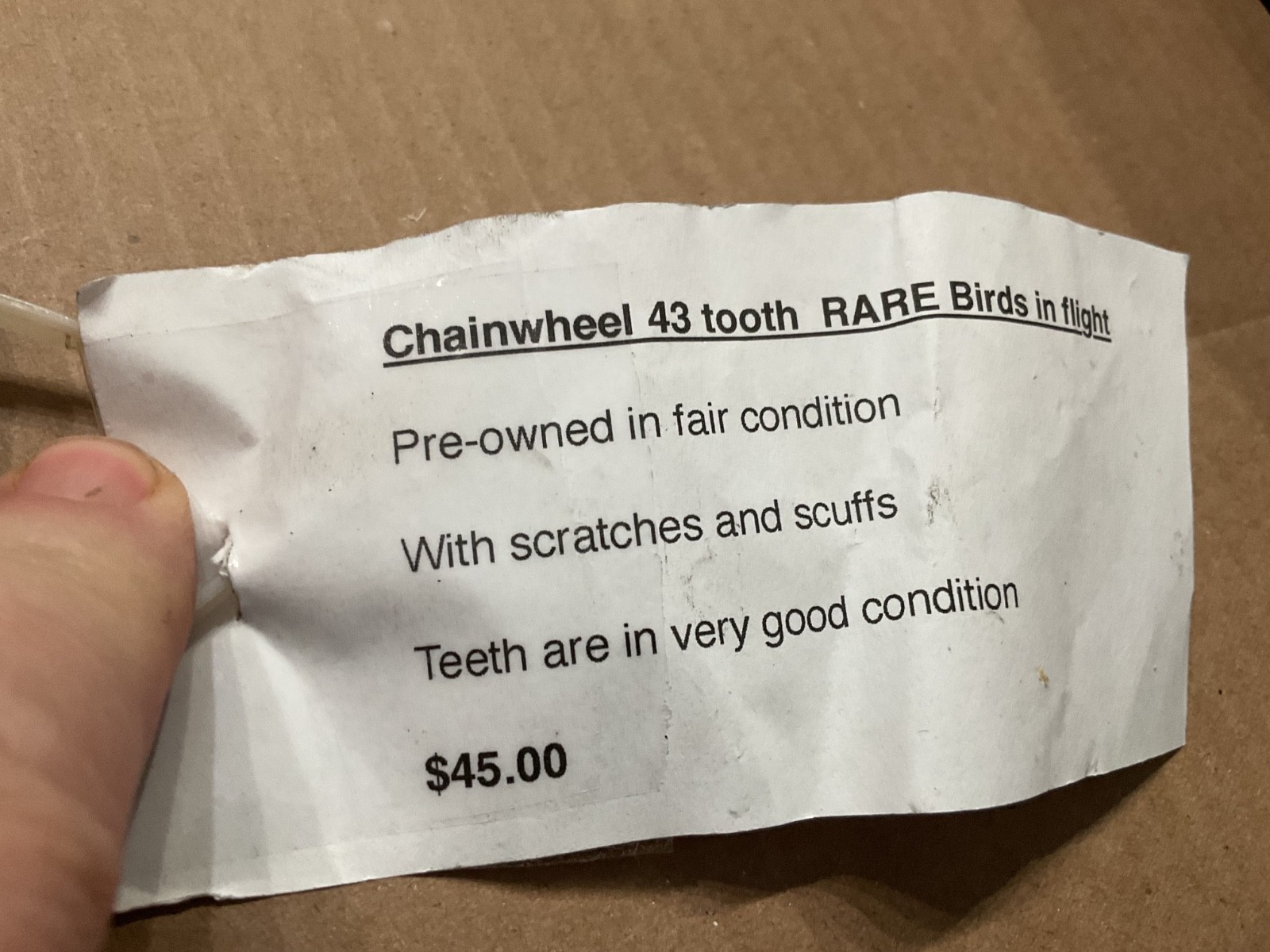 Chainwheel 43 Tooth RARE “Birds In Flight”