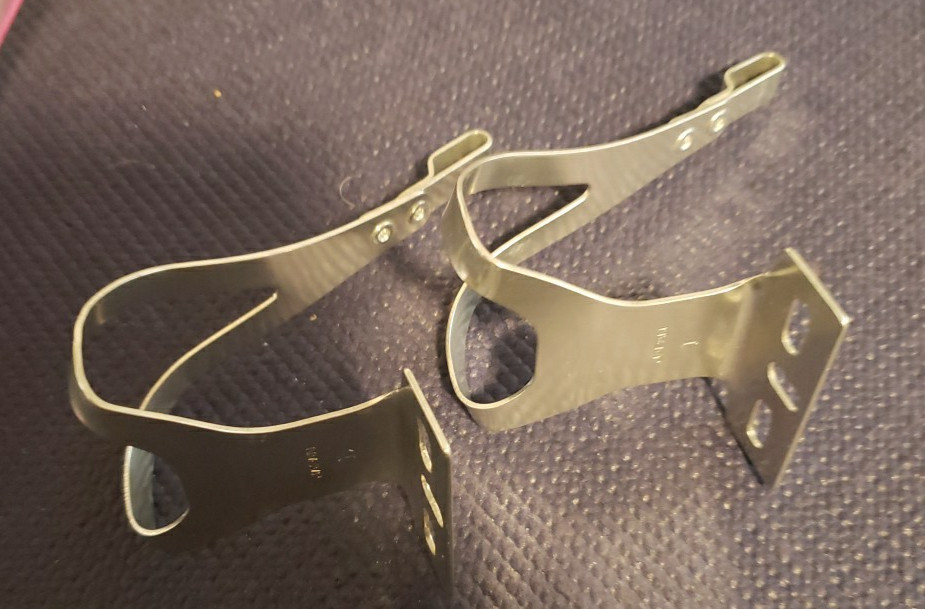 Vintage Bicycle Chrome Toe Clips Sakae SR Japan NICE