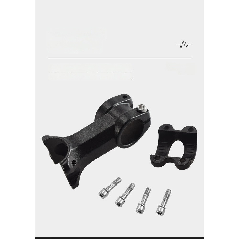 Black MTB Handlebar Riser Aluminum Alloy 12.5 cm x 4.8 cm Seamless Design