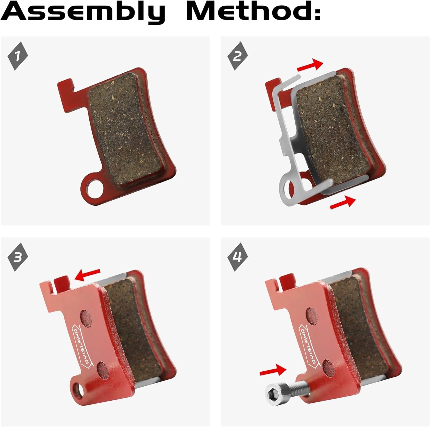 MT600 Electric Bike Disc Brake Pad Two Pairs, Suitable for LD-200PLUS LD4X-60…