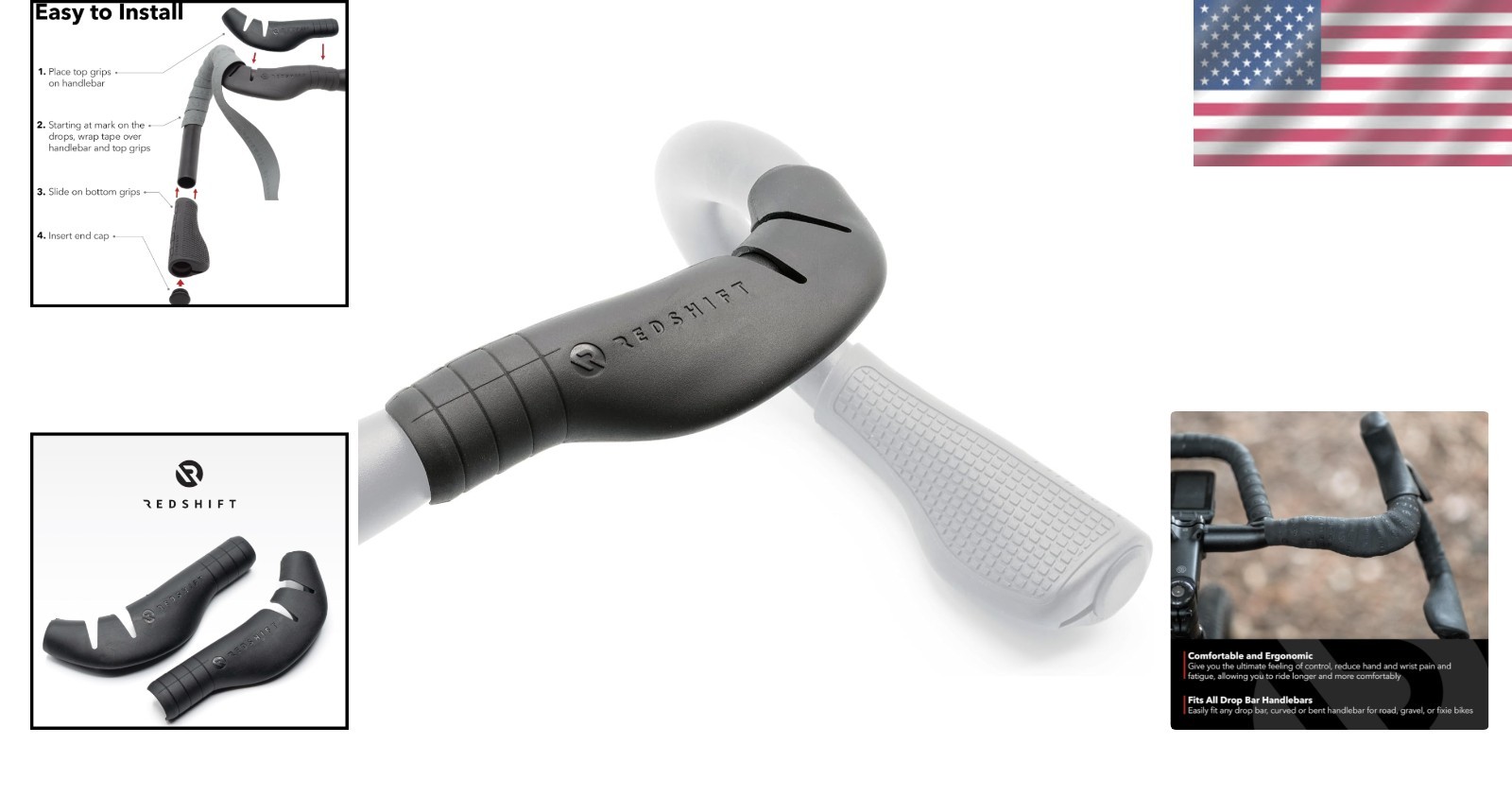 Gravel Bike Flared Drop Bar Grips