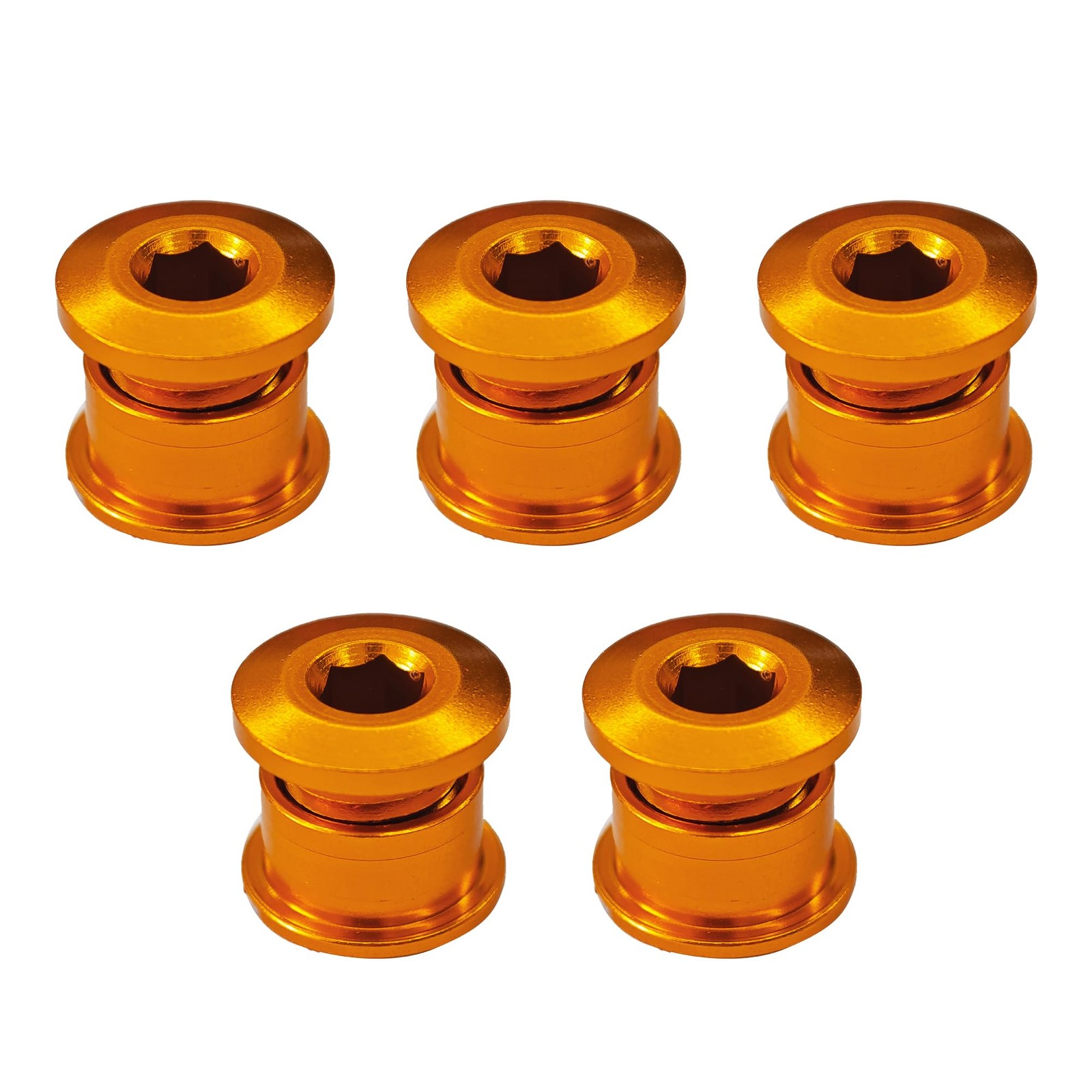 5PCS M8 Chainring Bolts, 7075 Aluminum Alloy Bike Crankset Screws, Single Cha…
