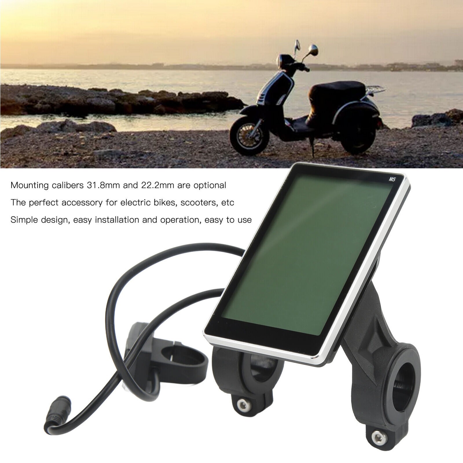 24V 36V 48V 60V E-Bike Electric Scooter Speed Meter Screen LCD Display New