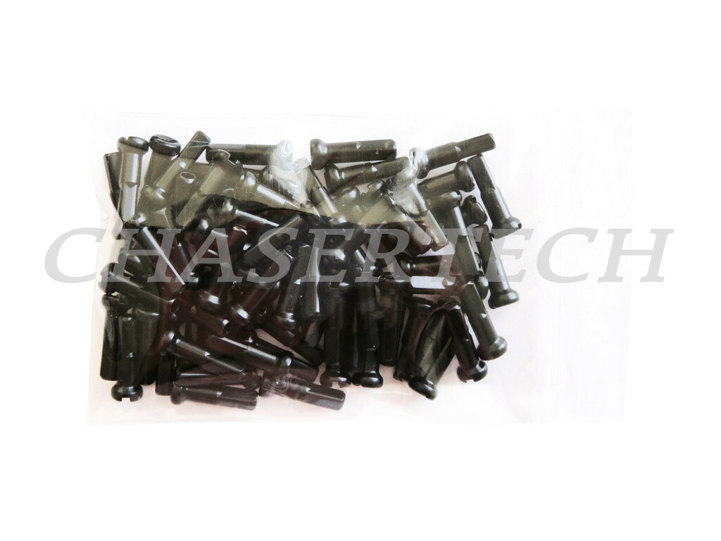 MTB Road BMX Bike 7075 Alloy Spoke Nipples 2.0mm 14G 9/16″ 100 Pcs Black