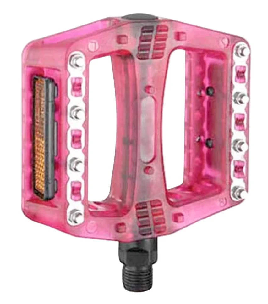 X-Tech BMX Pedal 9/16 Inch Plastic & Metal Pins PINK