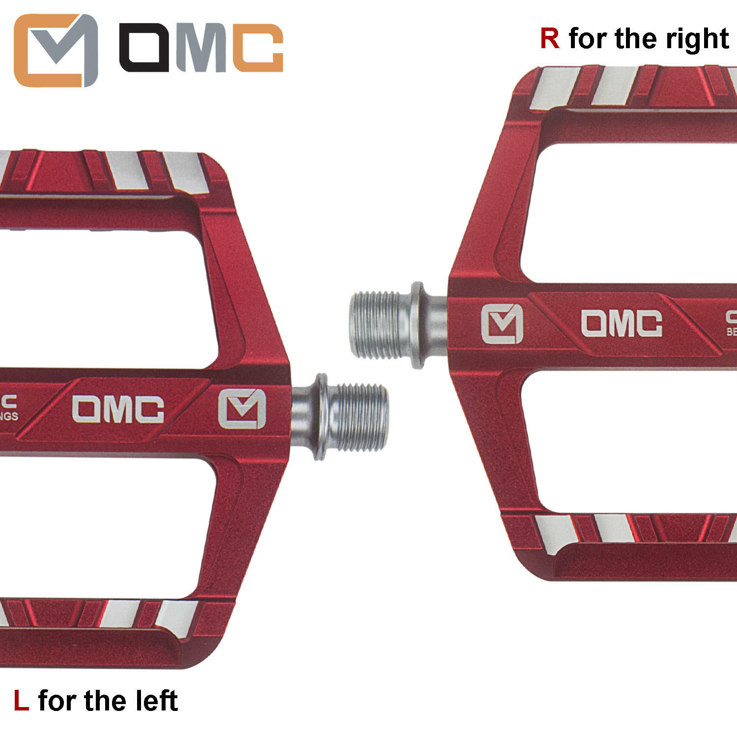 OMC-V15RE 9/16″ Aluminum Platform Mountain Bike Pedals 3 Sealed Bearing MTB BMX