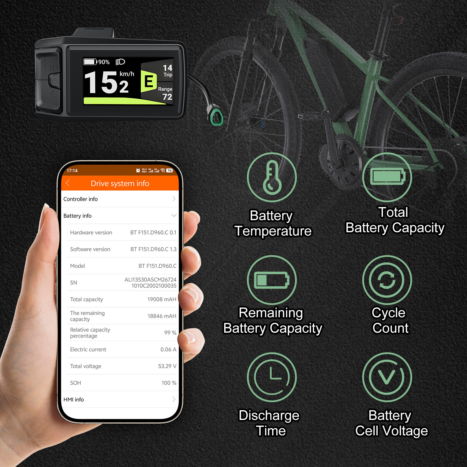 DPC080 Display CAN Protocol For Bafang Mid Motor BBS01 BBS02 BBS-HD Speedometer