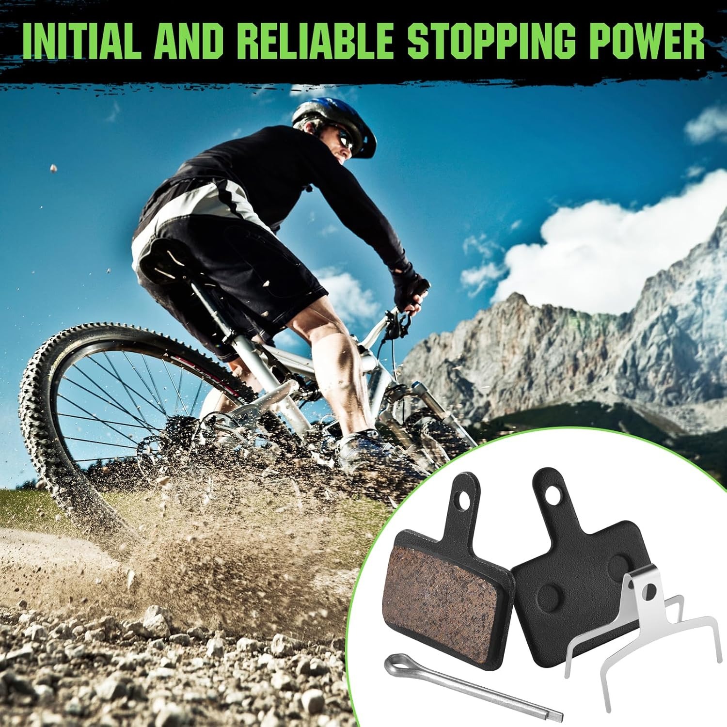 Zacro 2/4 Pairs Bike Brake Pads, Ceramic Bicycle Disc Brake Pads Fit for Tektro