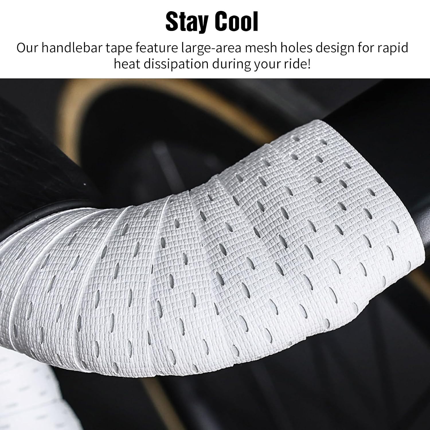 Air Vent Design Bike Handlebar Tape – Water Resistant & Easy Installation