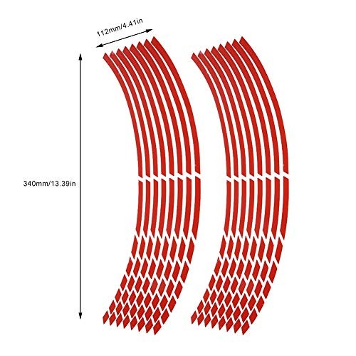 Reflective Wheel Rim Stripe Decal, 16pcs Bike Motorcycle 16 18inch Reflective