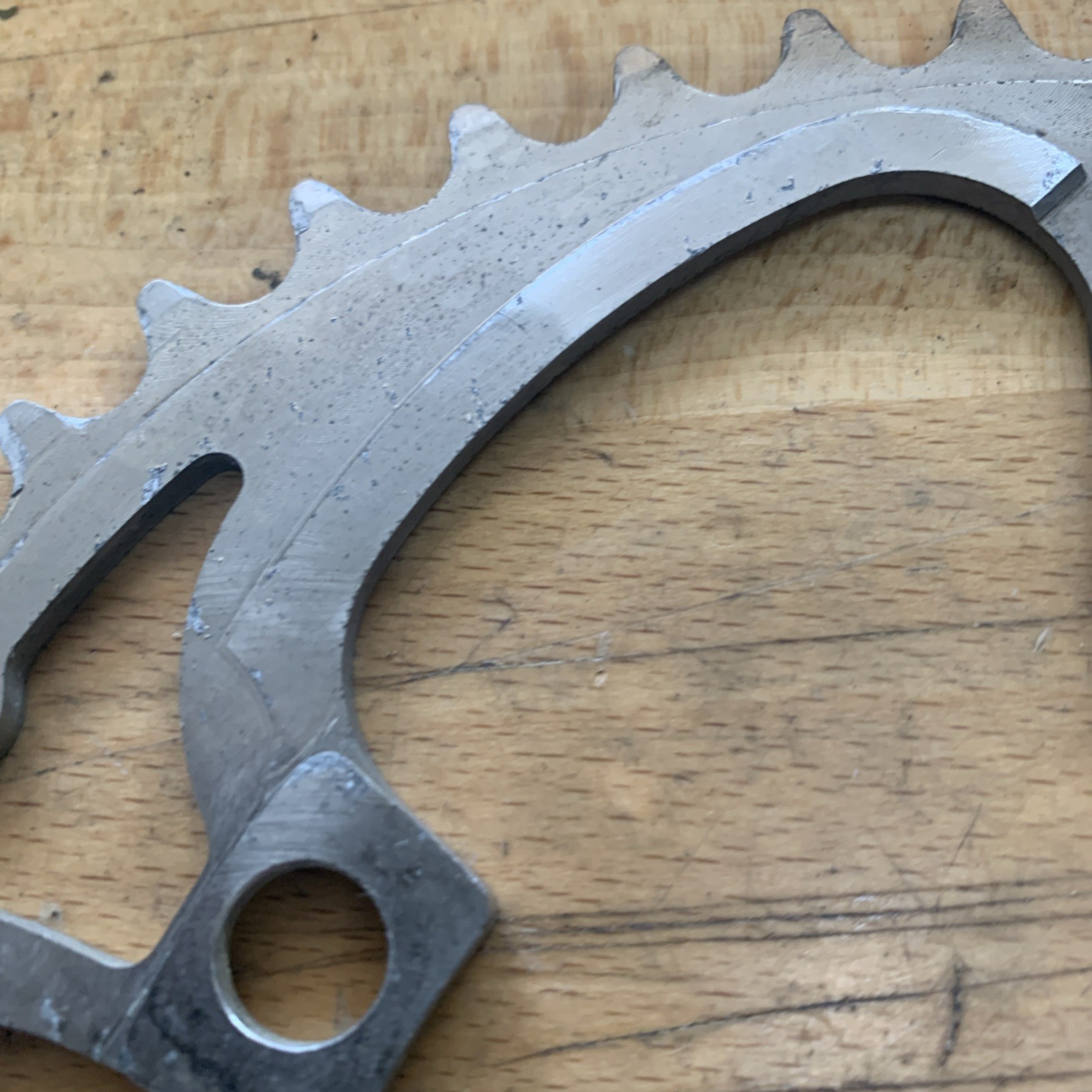 Real Designs Chainring 110mm BCD 45T Silver Vintage Mountain Bike Yeti Kooka CNC