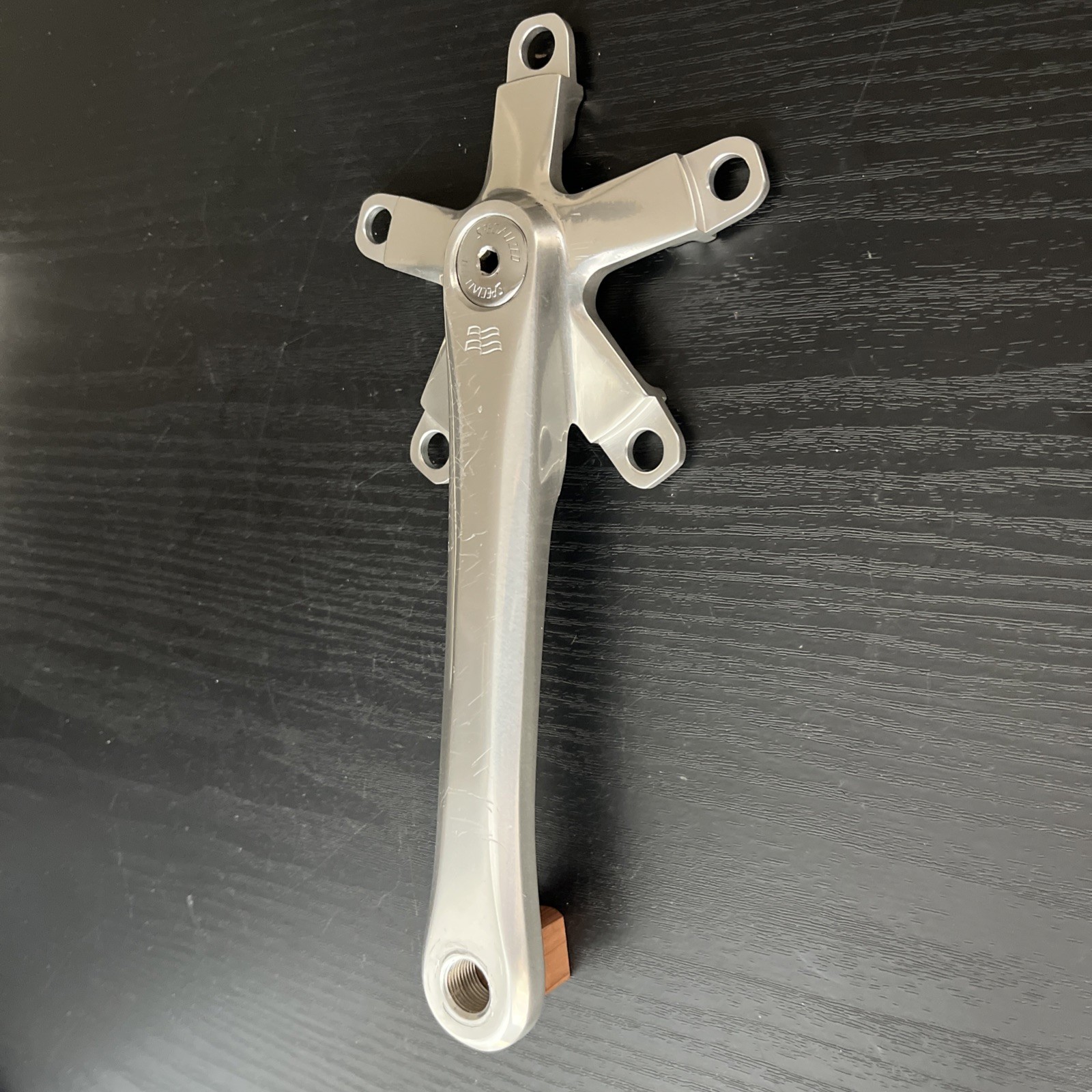 1985 Specialized Flag Forged Triple Crank Arms 175mm 110/74 with Dust Caps Nice!