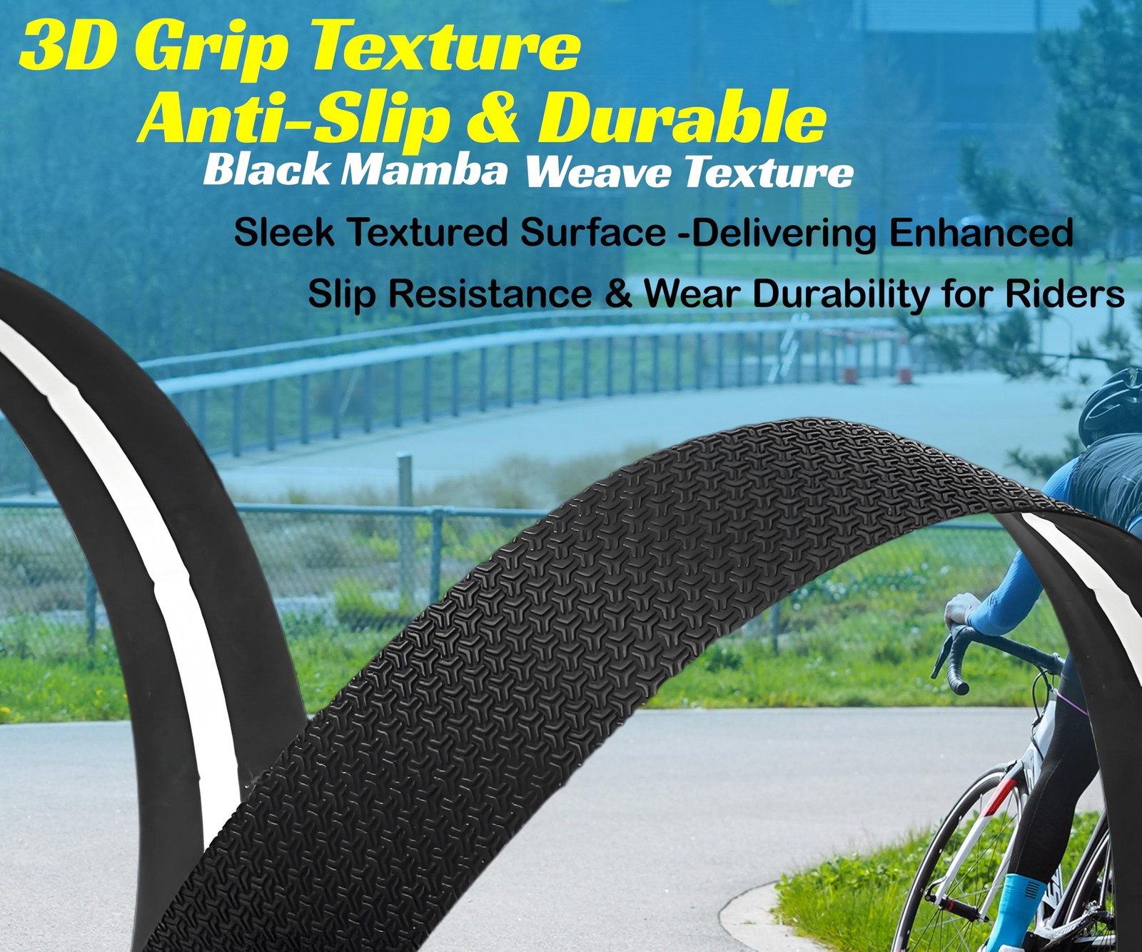 Bike Handlebar Tape PU Road Bicycle Tape – High Stain Resistance Cycling Hand…