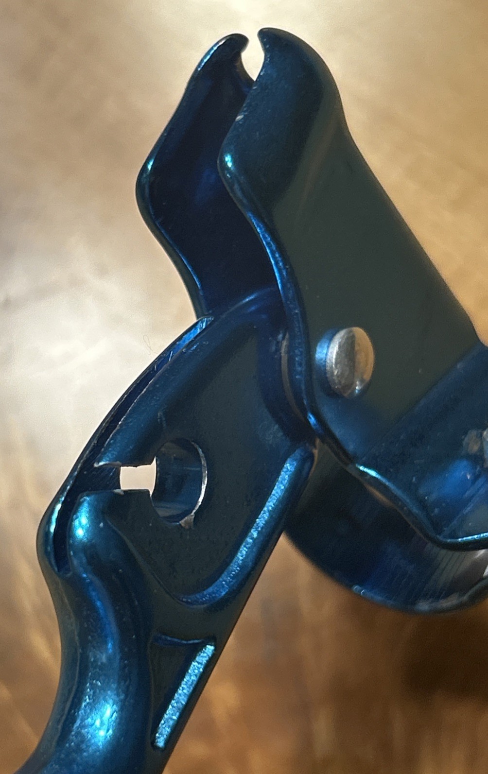 Vintage Unbranded BMX Teal/Blue 2 Finger Rear Brake Lever V-Bars 22.2mm