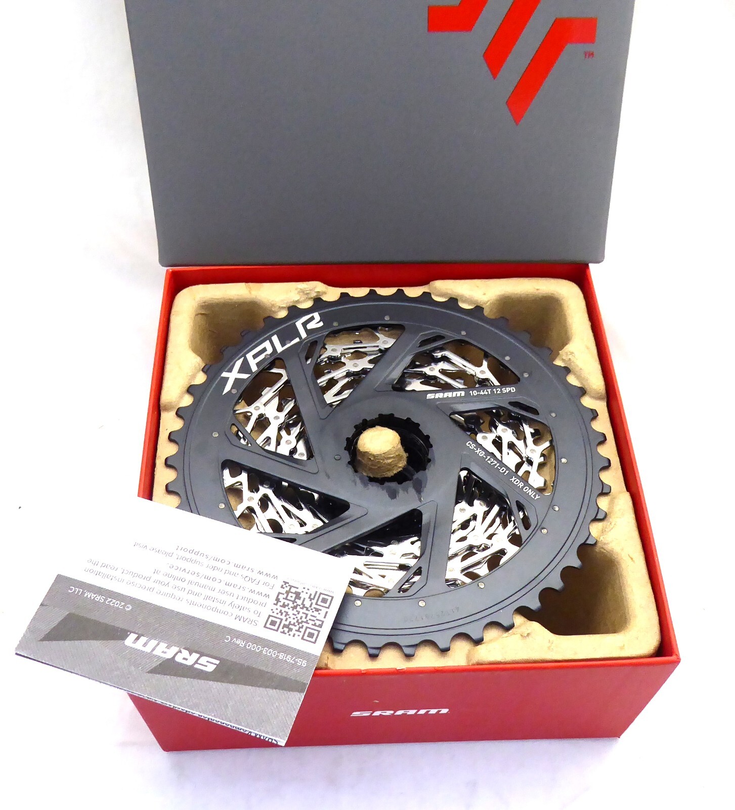 SRAM XPLR XG-1271 Cassette – 12-Speed, 10-44t, Silver, For XDR Driver Body