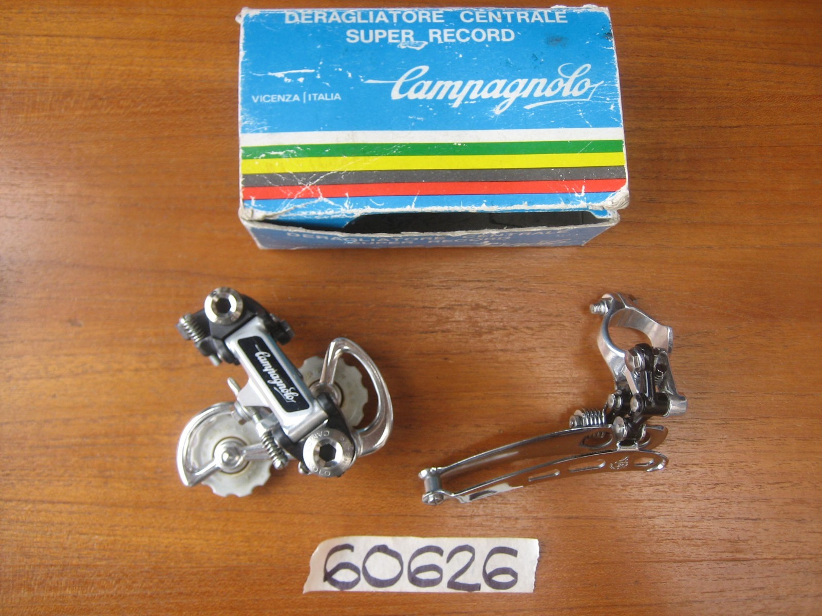 NOS Last Generation 1980 Campagnolo Super Record Clamp On Front /Rear Derailleur