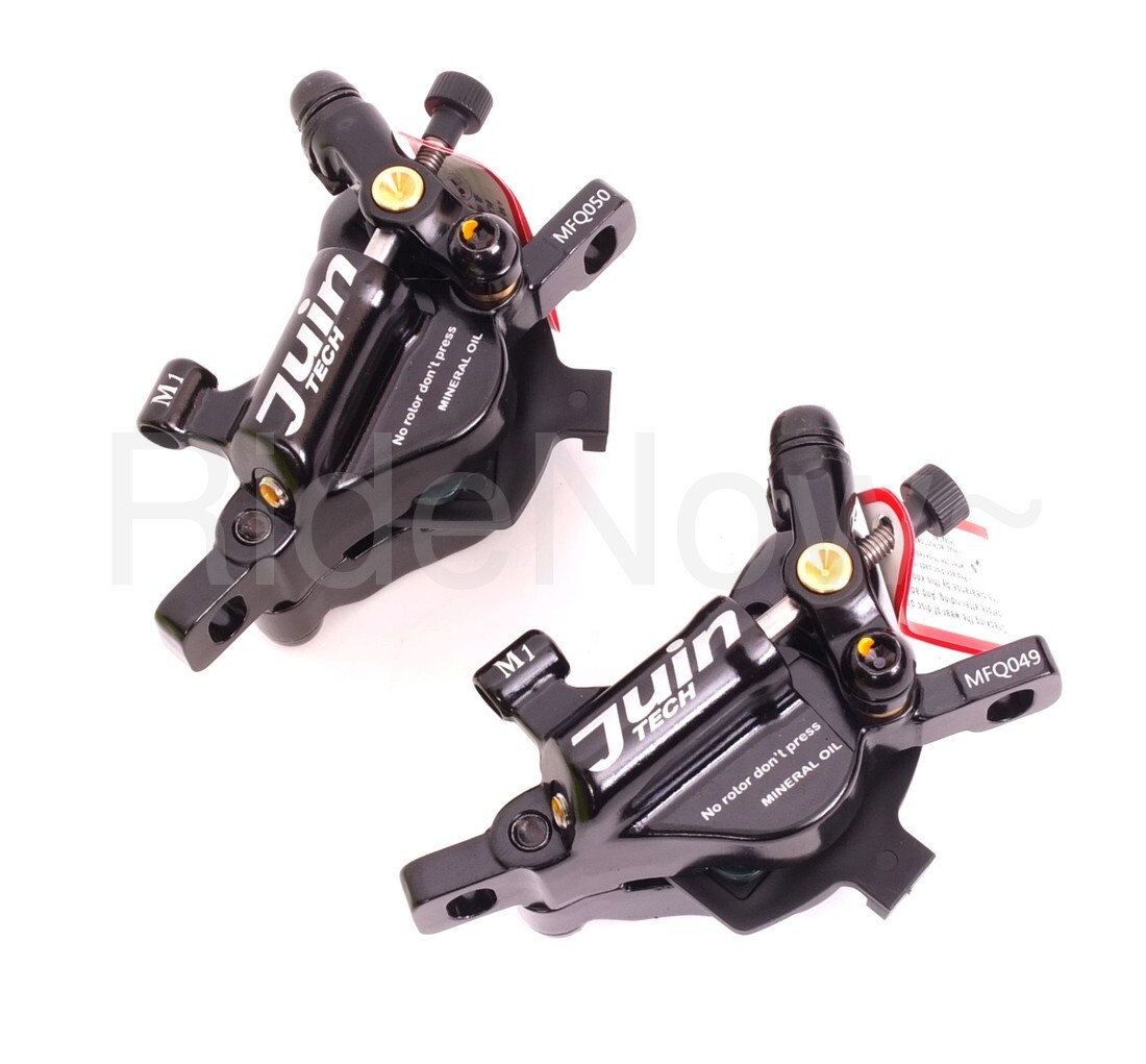 JuinTech M1 Cable actuated hydraulic MTB Bike Disc Brake set w/ Rotors Black