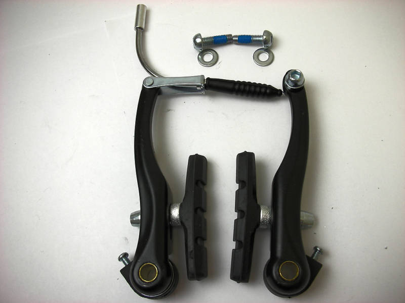 BICYCLE BIKE ALUMINUM V BRAKE LINEAR PULL FRONT BLACK