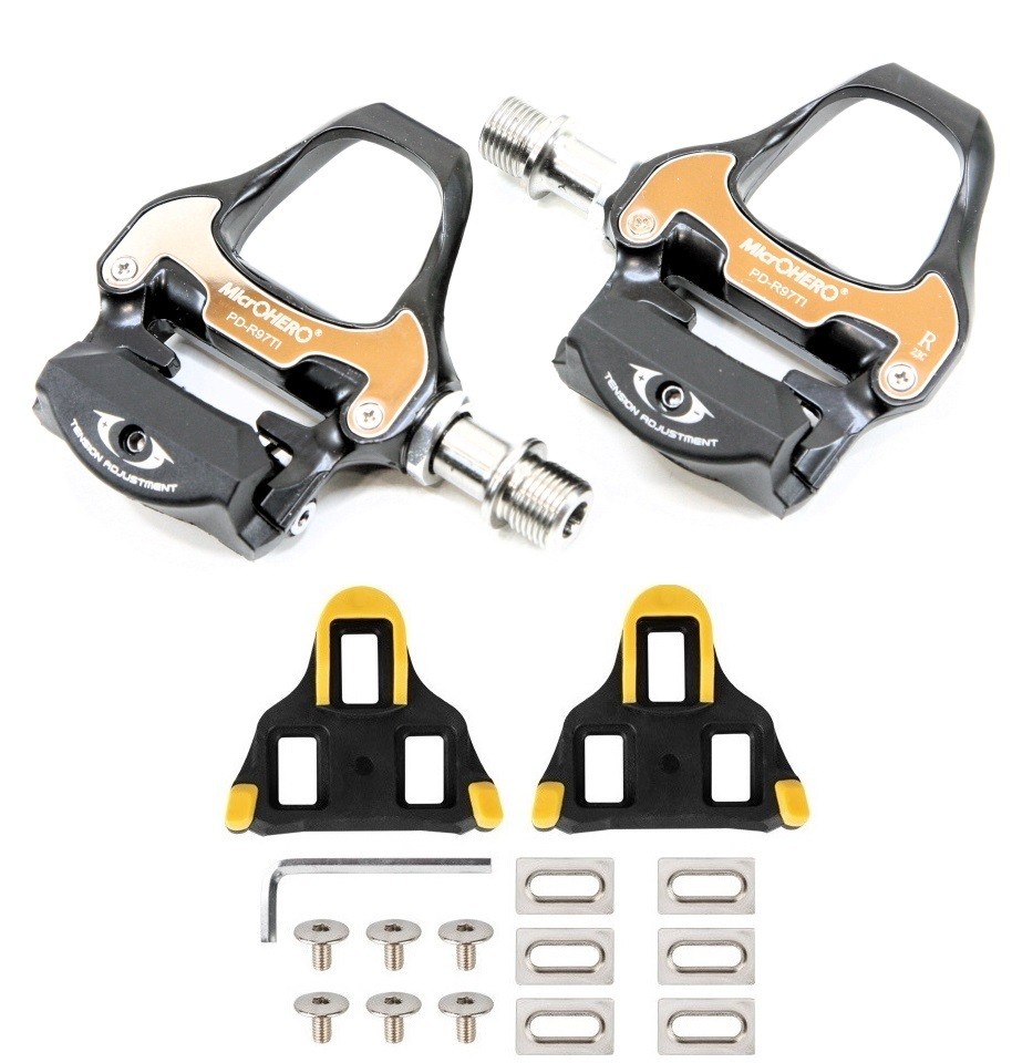 MicrOHERO SPD-SL Pedals Titanium Shaft Aluminum Lightweight 248g Ready to Ship
