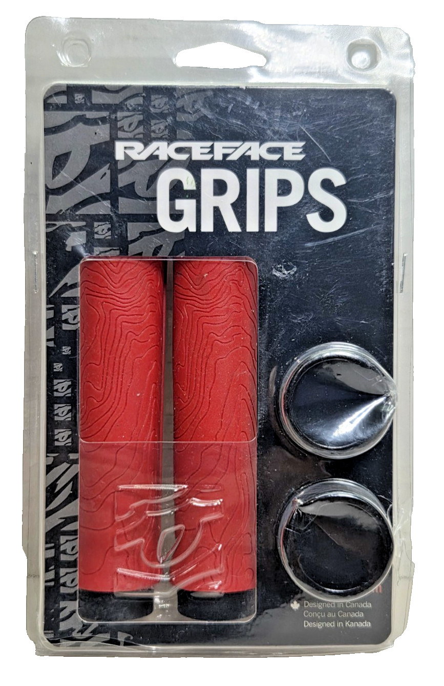 RaceFace Half Nelson Grips – Red, Lock-On AC990060