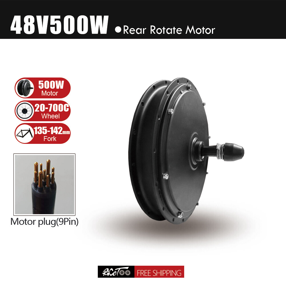 Electric Bike 36V 48V 500W Brushless DC Wheel Hub Motor Rotate Front Rear Motor