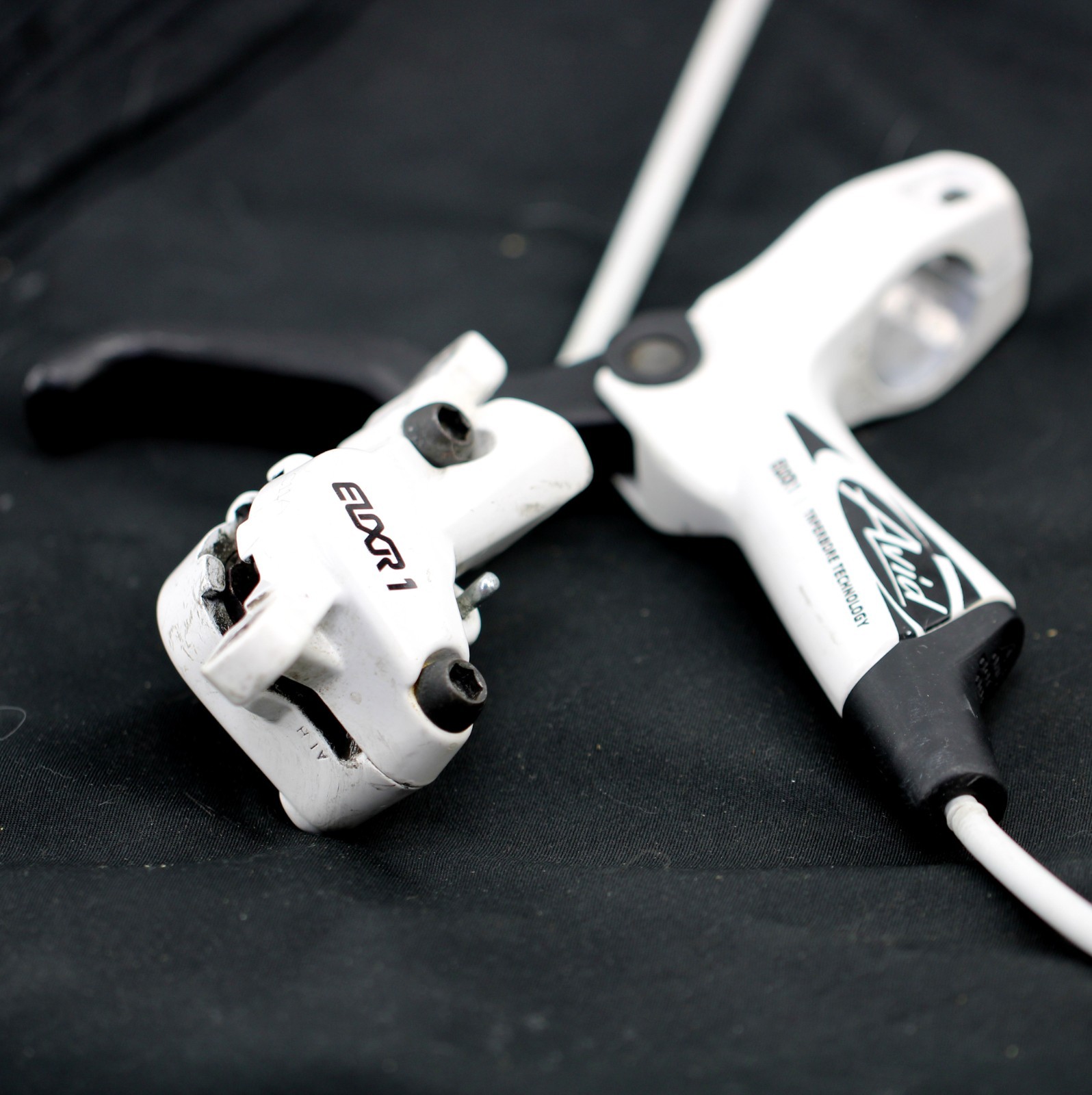 AVID ELIXIR 1 BRAKE Lever w/Hydraulic Caliper White Front/Right 180mm Disc Incl