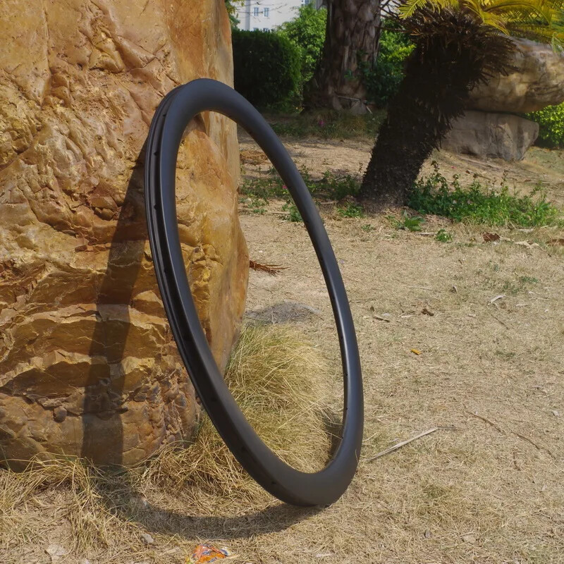 Road Bike Carbon Rims Disc Brake Clincher Tubeless 25mm Width 30mm-60mm Depth