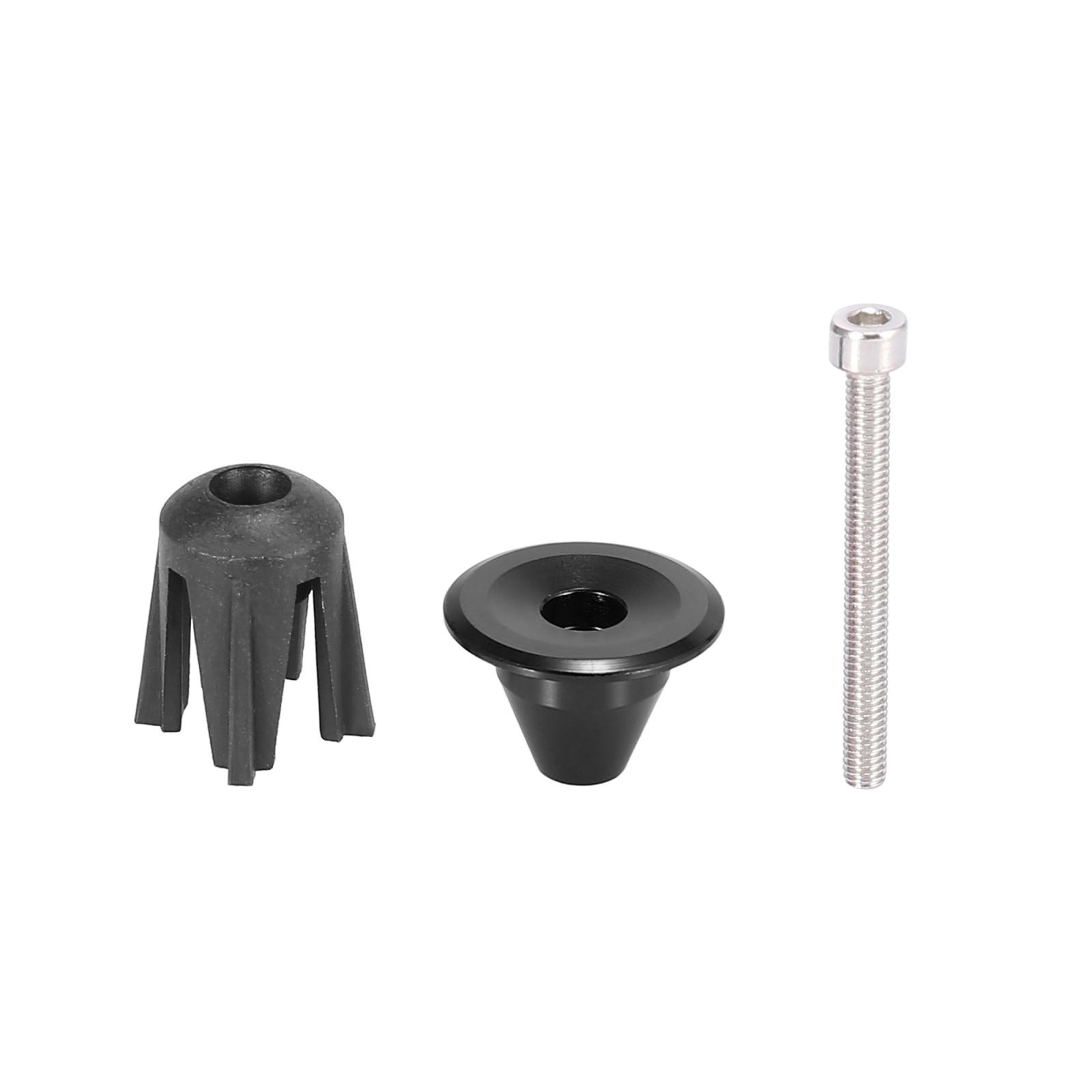 Pair Aluminum Alloy Bike Handlebar End Plugs Caps Bar End Plug Black 15-23.5mm