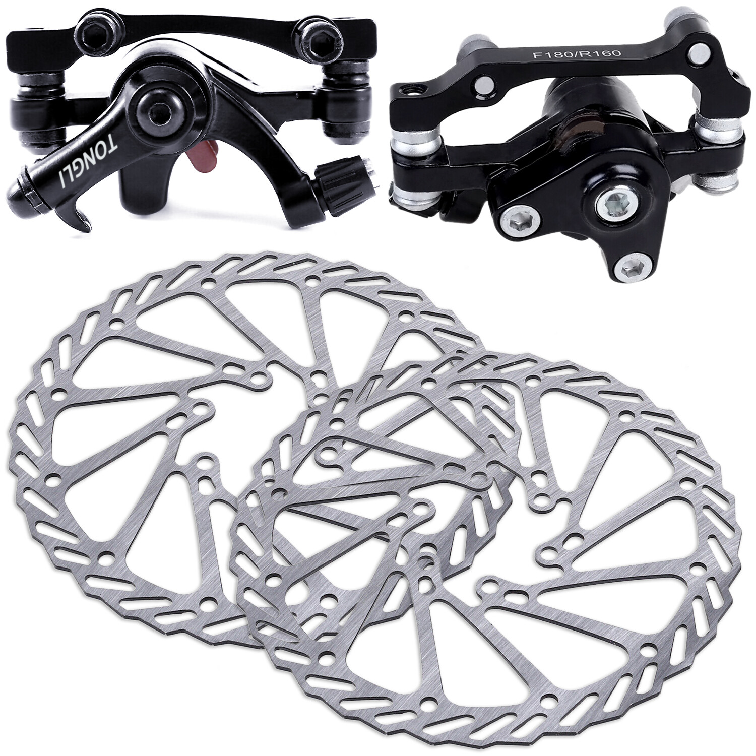 Bike Disc Brake Front & Rear Disc 160 mm Rotor Brake Kit for Mountain Bicycle