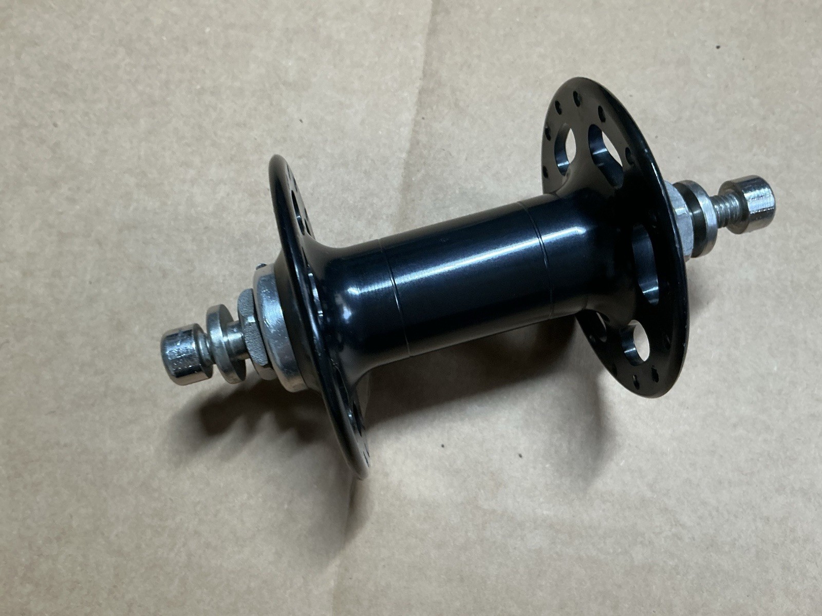 Paul Components High Flange Front Hub, 100mm Spacing, 32 Hole, Bolt-On, Black