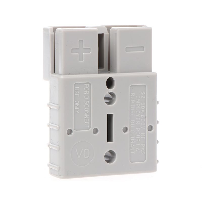Gray Plug Connector 50A 600V DC Power Charger Battery Charging Electronics P