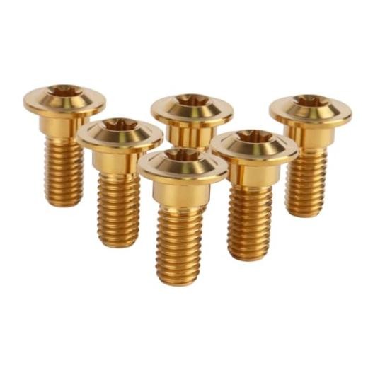 6Pcs Titanium Bolt M8 x 20mm 25mm Motorcycle Rear Brake Rotor M8x20mm Gold