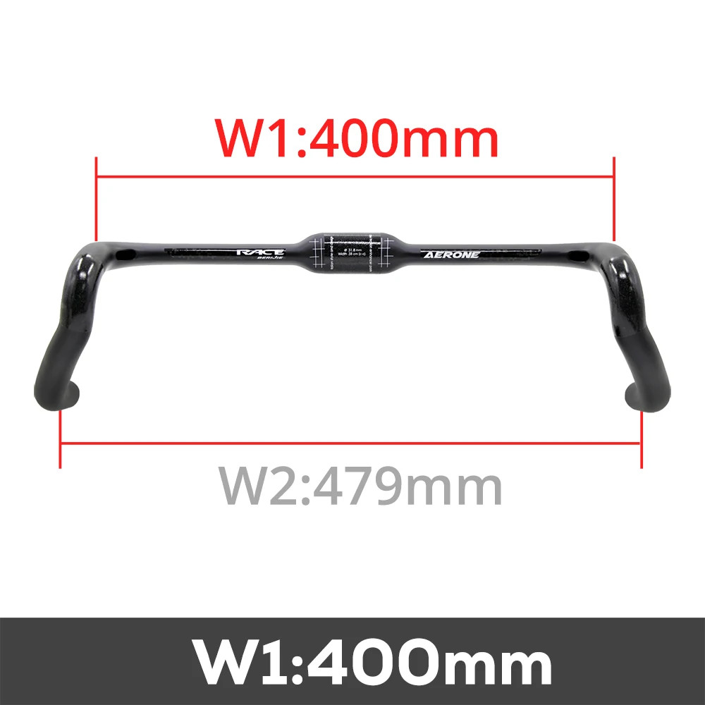 Carbon Aero Gravel Bike Handlebar Full Internal Cable 31.8mm Drop Bar