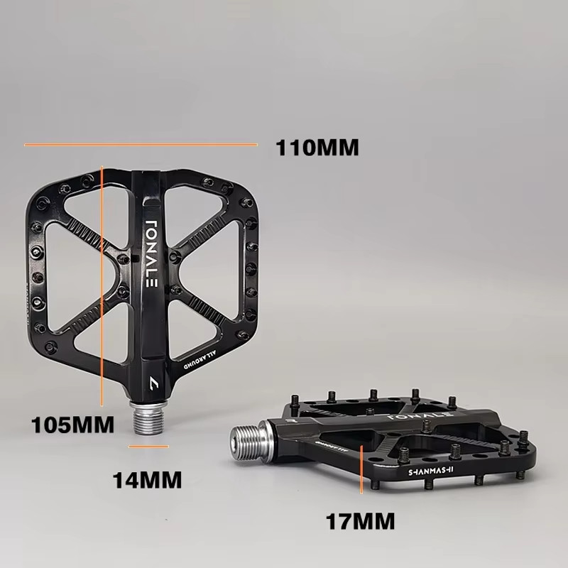 MTB Bike Pedals Brown CNC Aluminum Alloy Polished 3 Bearings Pedal Road Mountain