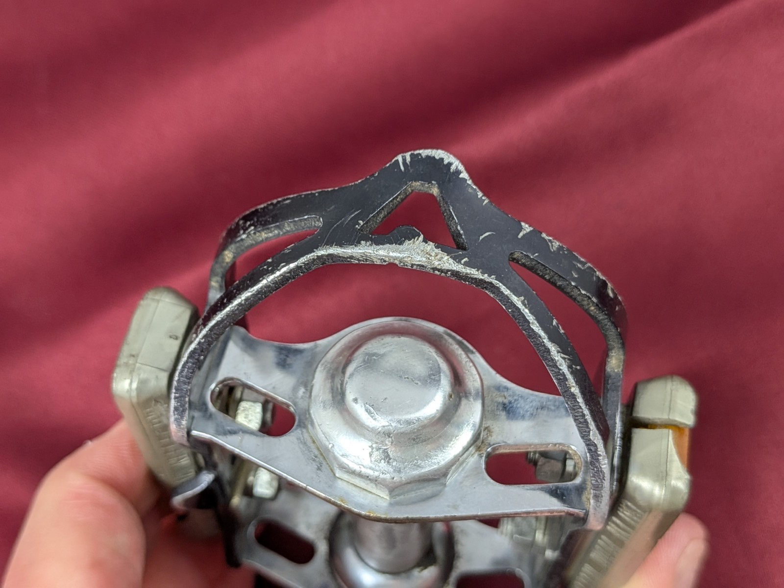 KKT Steel Pedals Single Side w/Cat Eye Reflectors Black Spin Smooth