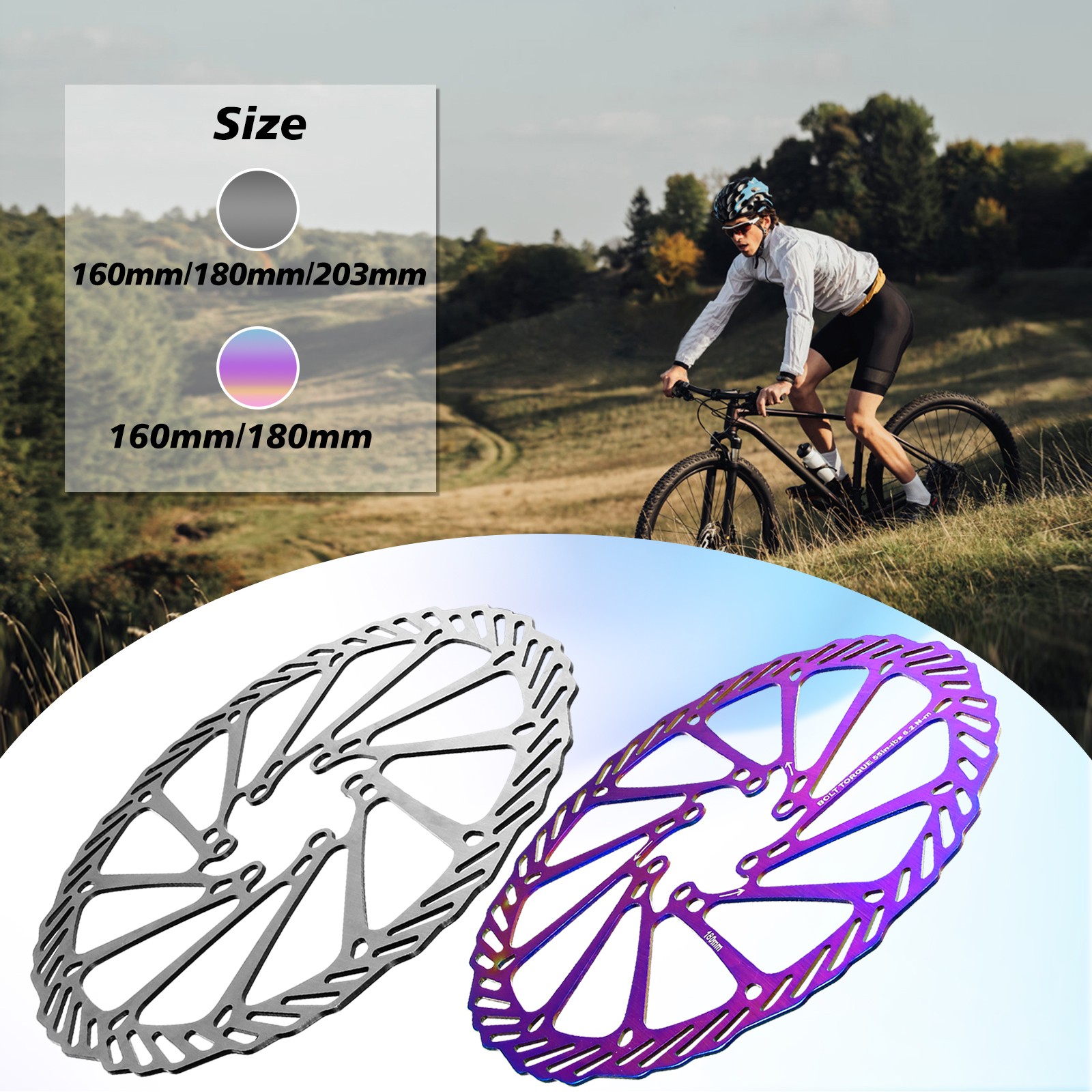 160mm 180mm 203mm Bike Disc Brake Rotor MTb Road Bike G3CS for G3/Avid/Shimano