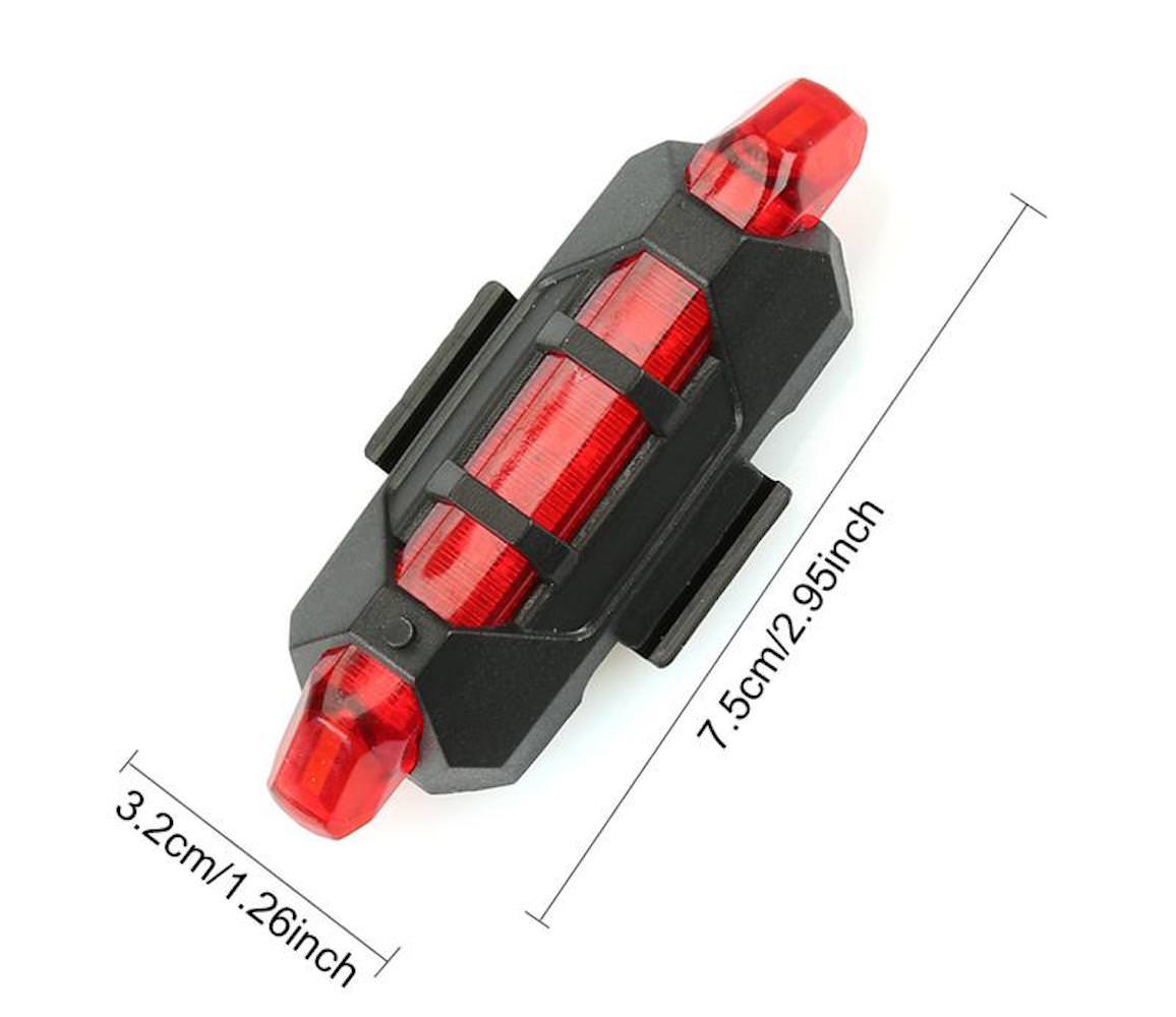 RECHARGEABLE Micro USB flash LED Bicycle Bike Frame Waterproof Head Tail Light