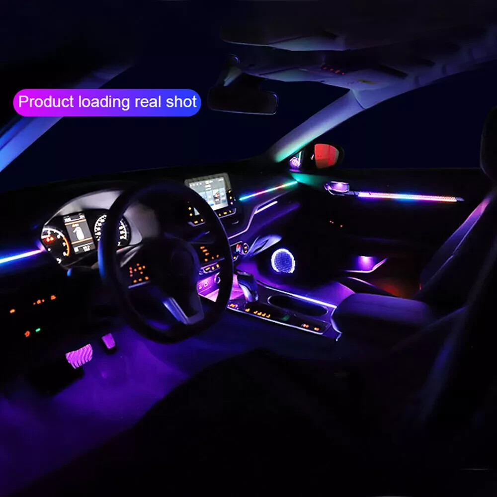 6 in 1 Full LED Bead Symphony Dream Car Interior Ambient Lighting Wireless Kit
