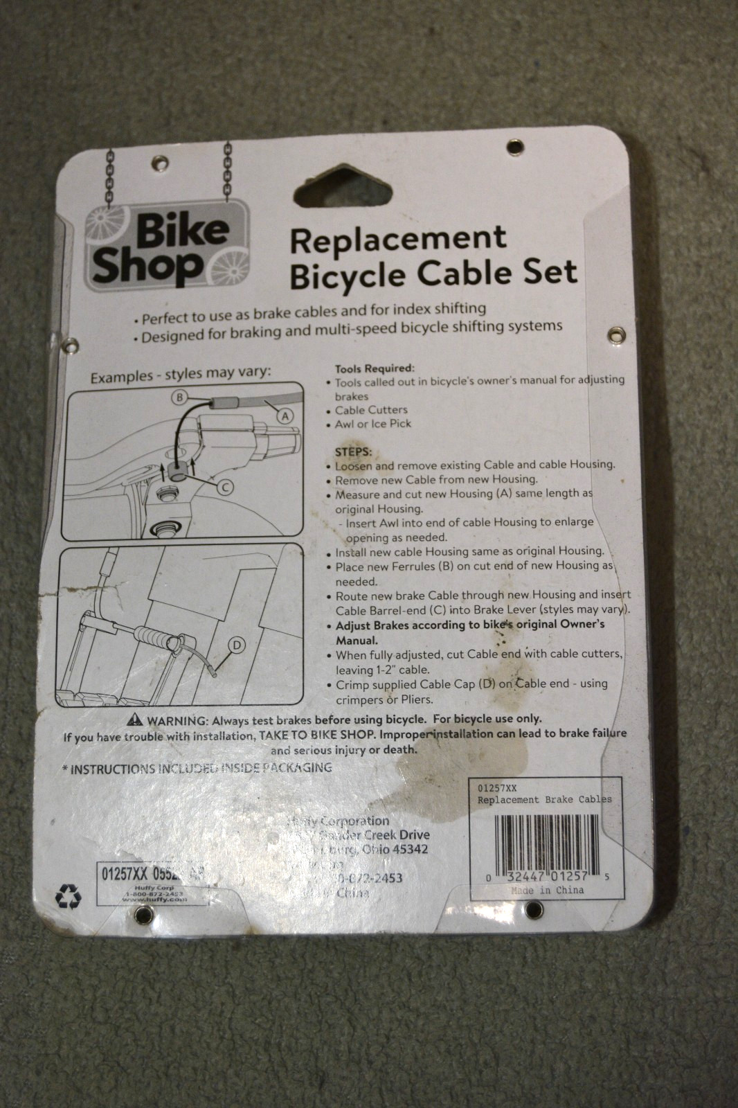 BIKE SHOP REPLACEMENT BICYCLE CABLE SET ~ Cable Housing and Cables FREE SHIP USA