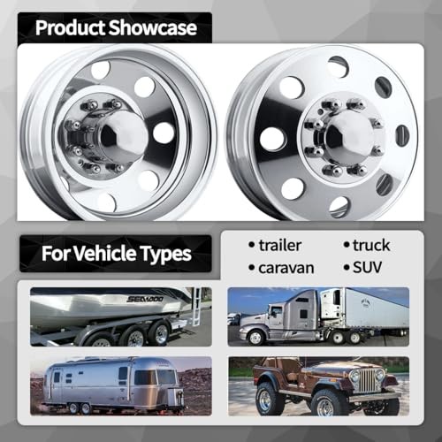 2Pcs 5.15inch Stainless Wheel 1pc Front, 1pc Rear, 5.15 Broe Mirror Polished
