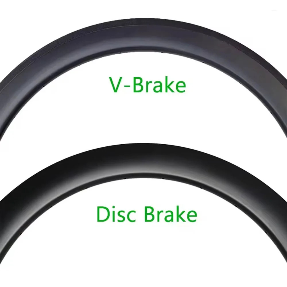 700C Symmetry Disc/V-brake Tubeless Carbon Road Bike Rims Matte/Glossy Finish