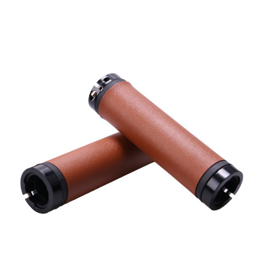 1Pair Bicycle Leather Handlebar Grips Vintage MTB Mountain Bike Handlebar Cover