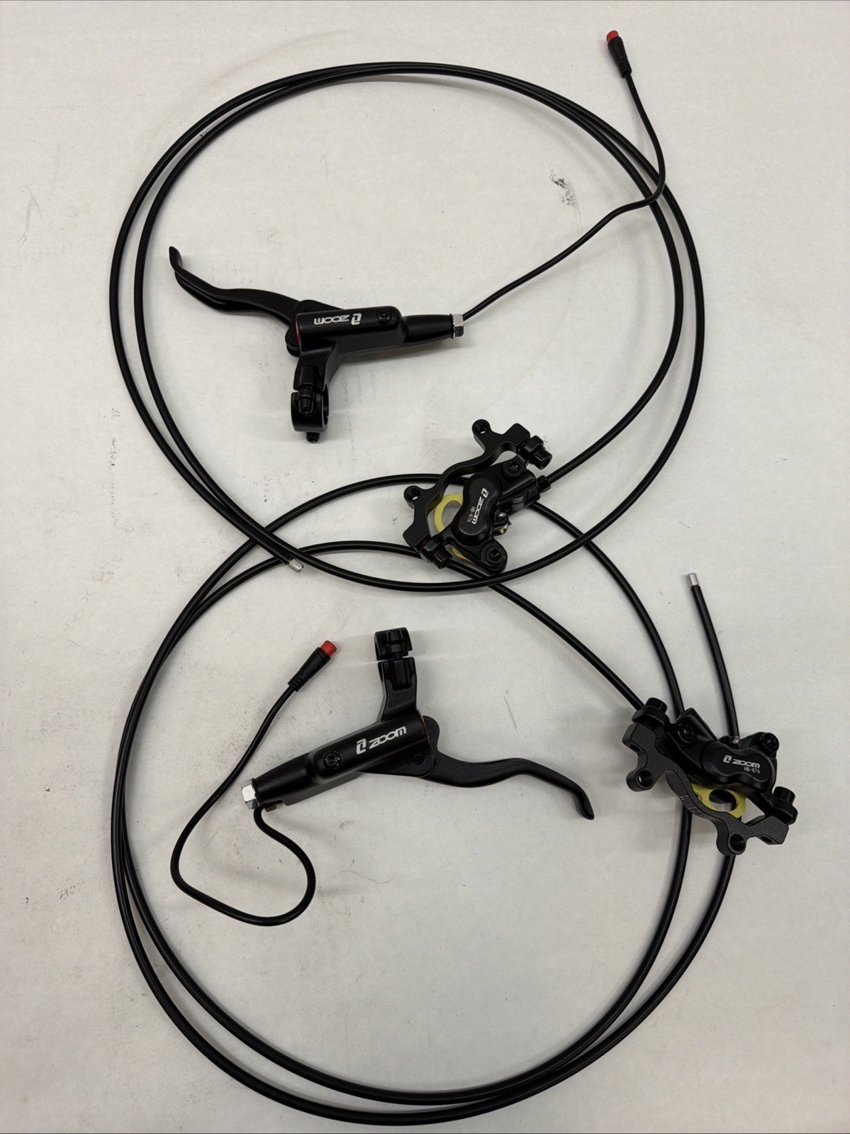 ZOOM HB876 4-Pistons Caliper Hydraulic Disc Brake Lever Set Front/Rear Bicycle