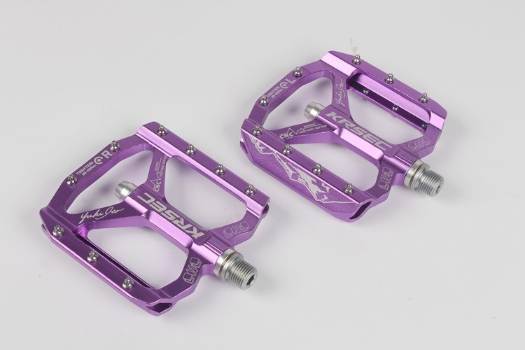 KRSEC Aluminum Road MTB Mountain Bike XC Bicycle Pedal Bearing Flat Pedals 9/16