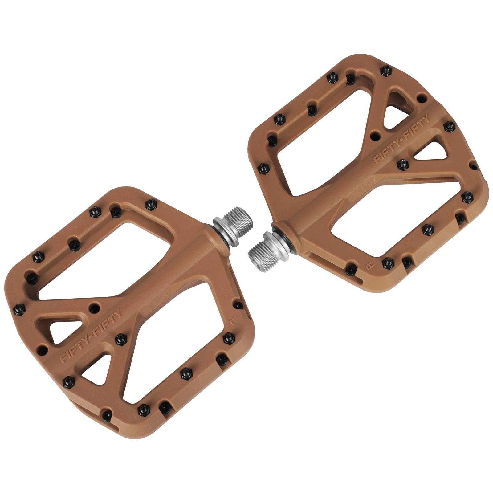 FIFTY-FIFTY Mountain Bike Pedals, Non-Slip MTB Nylon Composite, 9/16″ Bicycle…