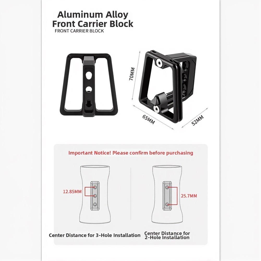 188x119x60mm Front Storage Bag for Brompton with Pig Nose Mount Bracket